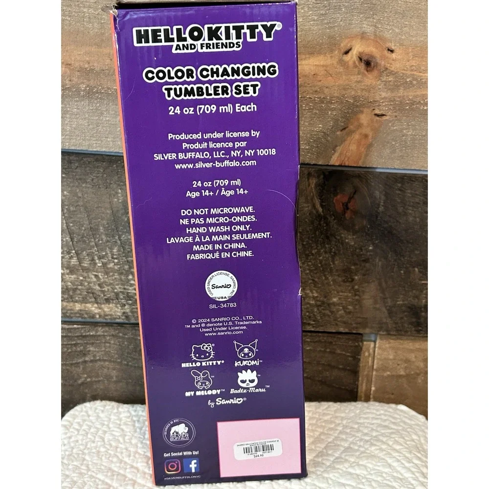 Hello Kitty and Friends Halloween Color Changing‎ Tumbler Set (24 oz)